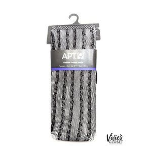 NWT APT. 9 Trouser Socks Black Size 9-11 (2 PAIRS)